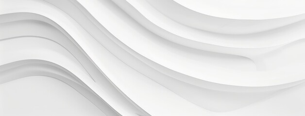 Fototapete - White striped line curves wave soft white futuristic simple minimal abstract wallpaper textured.