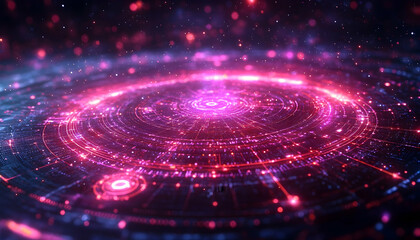 Poster - Abstract glowing circular design (1)