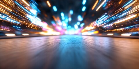 Poster - Abstract Light Trails Motion Blur