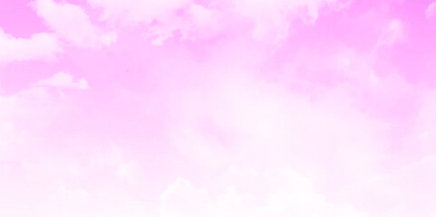 Wall Mural - pink sky and cloudy stock photo. hand painted watercolor pastel sky background vector design