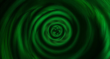 Aufkleber - Abstract green vortex with swirling motion on a dark backdrop. Hypnotic circular design, creating depth and texture, flowing and dynamic movement.