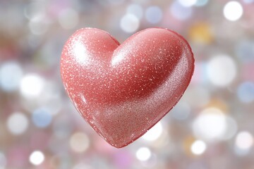 Poster - Sparkling Heart on Bokeh Background