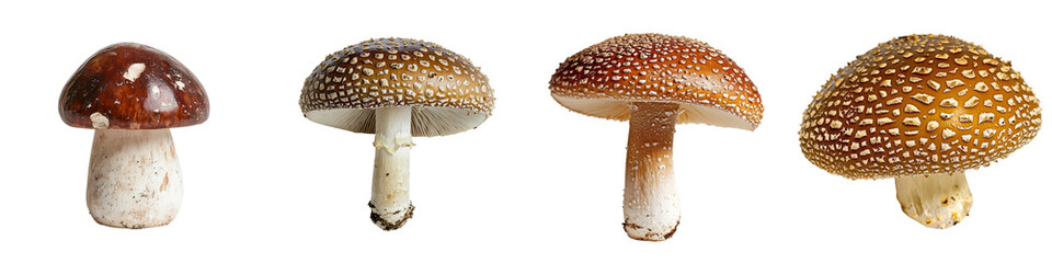 Poster - A close-up of a brown mushroom, distinguished by its textured cap and firm stem, is captured in this png image, perfect for incorporation into gourmet meals and other culinary applications, with a
