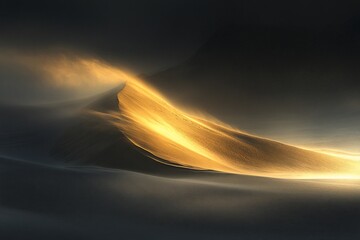 Poster - Golden Sand Dunes Landscape Abstract
