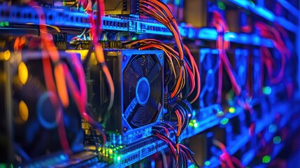 Poster - Advanced Network Connection in Data Center with Colorful Cables