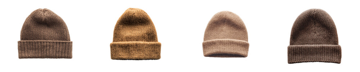 Aufkleber - The beanie in question is an orange, wool, winter accessory with a ribbed texture and a folded brim, great for cold weather, and is isolated on a transparent background in png
