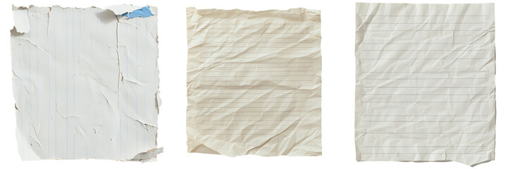 Poster - The vintage appearance of this lined paper, complete with rough and torn edges, lends itself well to use in designs, scrapbooking, and other creative pursuits, isolated on a transparent background