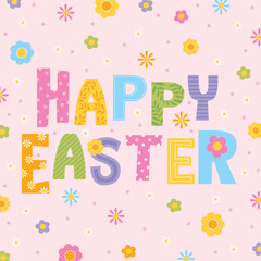 Naklejka na meble happy easter greeting card design