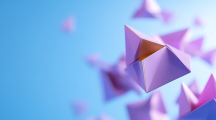 Poster - Abstract Geometric Shapes Lavender Gold