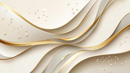 Wall Mural - a website banner featuring abstract golden swirls set against a beige backdrop with a flowing design