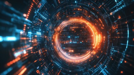 Poster - An artistic representation of a Wi-Fi symbol composed of digital elements and glowing lines, set against a futuristic background to signify advanced technology.