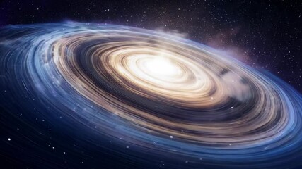 Wall Mural - 4k looping animation of a spiral galaxy and stars - cosmic space background video