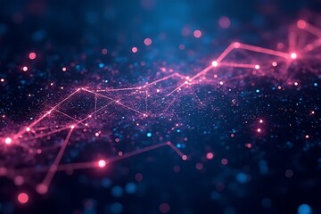 Fototapete - Data visualization trends digital realm infographic style abstract environment aesthetic viewpoint technology concept