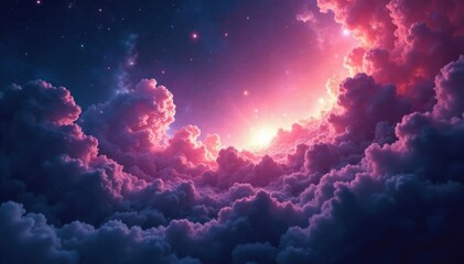 Wall Mural - galactic nebula swirling clouds of gas and dust, space, swirl