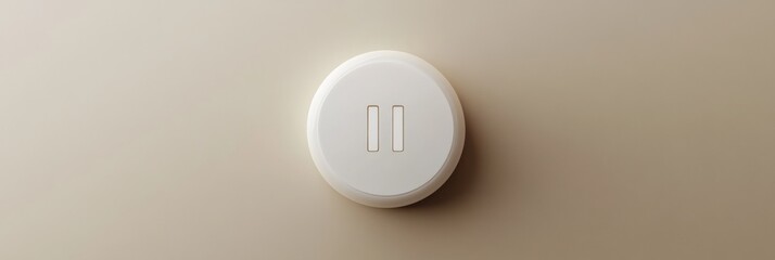 Aufkleber - Large minimalist power button icon set against a neutral background with dedicated text space creating an accessible design concept