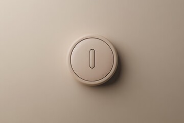 Fototapete - Minimalist power button icon designed for accessibility with ample text space on a neutral background in balanced proportions