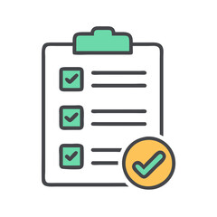 Poster - clipboard with checklist vector illustration