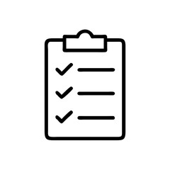 Poster - clipboard with checklist vector illustration