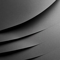 Aufkleber - Abstract Dark Layers: A monochromatic study in textures, curves, and shadows revealing a subtle yet captivating visual depth.