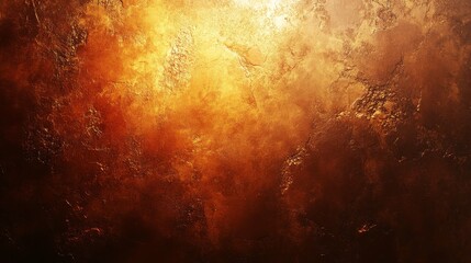 Poster - a vibrant, abstract image featuring warm hues of orange and gold, resembling a fiery or cosmic backd