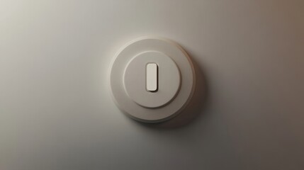 Fototapete - Minimalist power button icon with neutral background to convey accessibility and simplicity in design with ample text space at the bottom