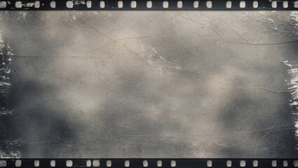 Blank textured background of a grained and scratched film strip.