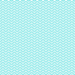 Wall Mural - sea wave repeat pattern.seamless pattern of turquoise curve wavy lines isolated on white background.