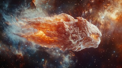 Wall Mural - the magnificent burning of interstellar comets