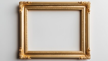 Poster - Golden frame set against a background with a clipping path.