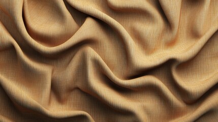 Poster - Tan fabric showcasing a perfectly even and flat surface ideal for fashion and interior design textile applications