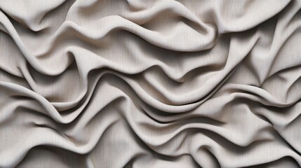 Poster - White fabric displaying perfectly even and flat surface ideal for various textile projects and fashion applications