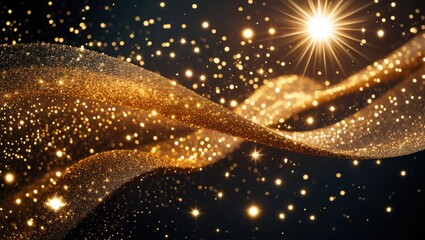 Poster - Luxurious golden glitter backdrop
