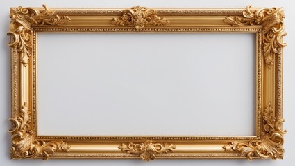 Poster - Gold frame for artwork or picture on a white background. isolated.
