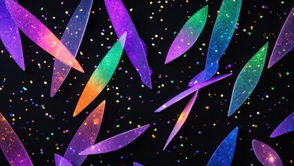 Poster - Light Prism Background, Rainbow Glitter Texture, Sparkle Light Design