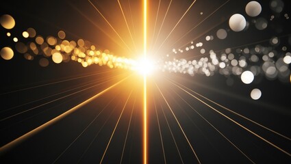 Poster - Lens flare glow light effect on a dark background. Image of light rays effects, overlays, or flare for design purposes. Screen blending mode. Collection of abstract sunburst, flare, and glare over ...