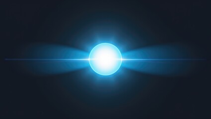 Poster - Lens flare, Sun flare, flare against a dark background.