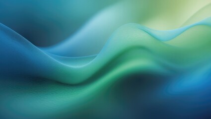 Poster - Stunning Blue Green Blur Gradient Featuring Grainy Noise Texture. Abstract Mesh and Dynamic Flow Background.