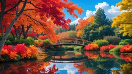 Aufkleber - An impressive display of autumn foliage, highlight.