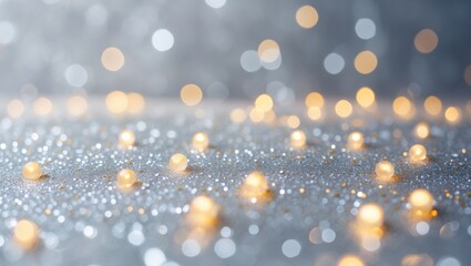 Poster - background of abstract glittering lights. silver and gold. out of focus
