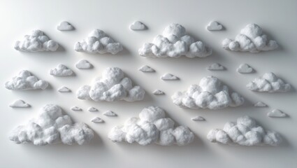 Wall Mural - Set of clouds on a background that are isolated. Textures and natural backgrounds.