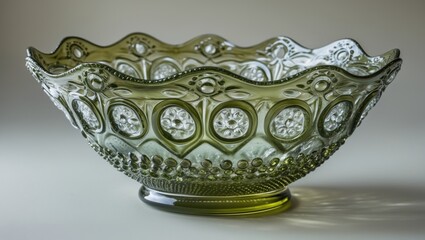 Poster - A Decorative Glass Bowl with an Elegant and Intricate Design, Ideal for Any Home