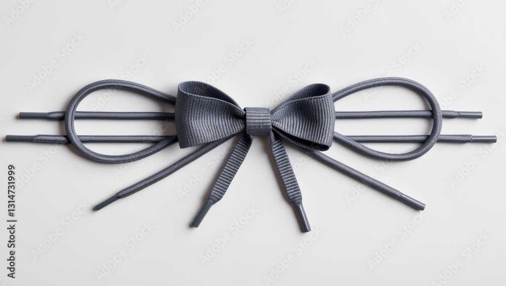 Bar lacing featuring a bow knot against a white background. Easy method ...