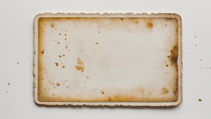 Poster - Back of an aged photograph isolated on white