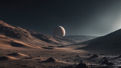 Wall Mural - Mars set against a dim background. superior photograph