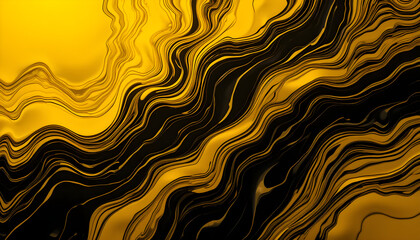 Poster - Yellow and Black Abstract Background – Bold and Dynamic Design