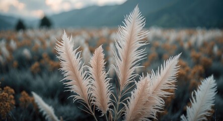Aufkleber - Feather Flower Duster Plant.