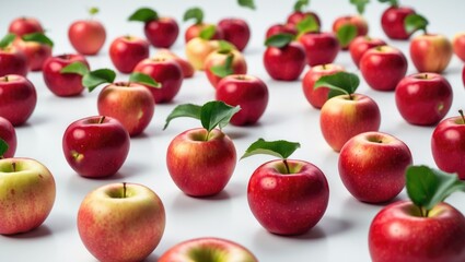 Aufkleber - Falling red apple isolated on a backdrop, clipping path, complete depth of field.