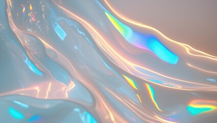 Aufkleber - Water texture overlay effect for photographs and mockups. Organic drop diagonal shadow caustic effect featuring rainbow refraction of light on a surface.