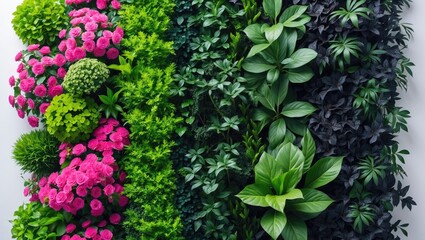 Poster - Flower bush shrub green tree isolated tropical plant featuring a clipping path.