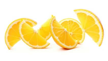 Aufkleber - Falling orange isolated against a white backdrop with a clipping path, exhibiting full depth of field.